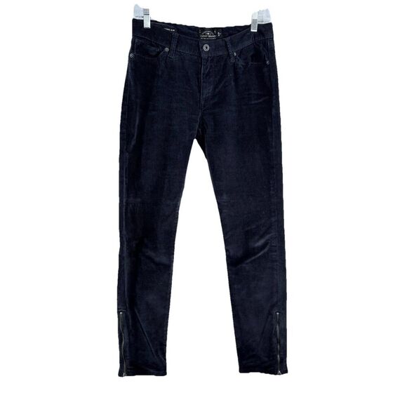 Lucky Brand Womens 6/28‎ Navy Blue Corduroy Brooke Legging Skinny Jean Zip Ankle - Picture 1 of 8